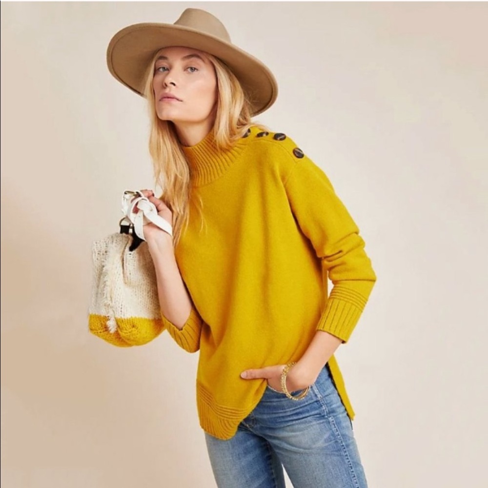 NWT Anthropologie Mock Neck Margarita Sweater